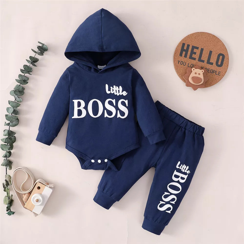 Spring 0-24 Months Newborn Baby Boy 2PCS Clothes Set Long Sleeve