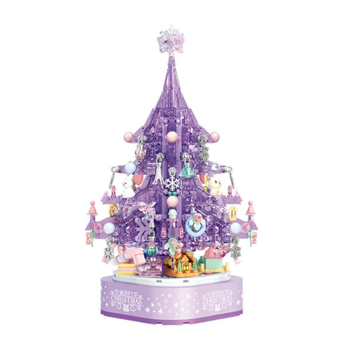 Diy 729pcs Christmas Tree Music Box Building Blocks Newyear Santa