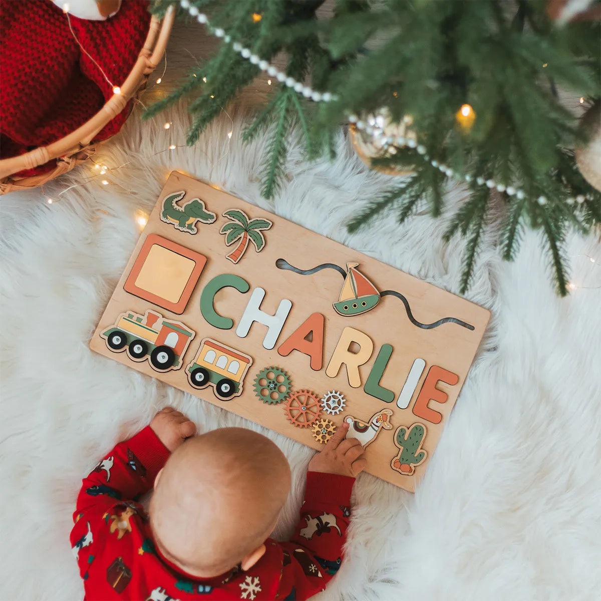 Montessori Busy Board,Personalized Puzzle,Sensory Activity, Wooden