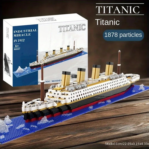 Building block assembly toy Titanic giant boy girl puzzle cruise ship