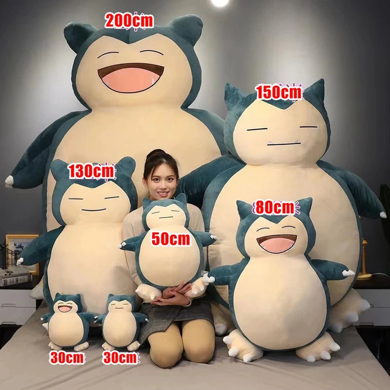 200/150cm Giant Snorlax Plush Pokemon Plush Toys Kawaii Soft Snorlax