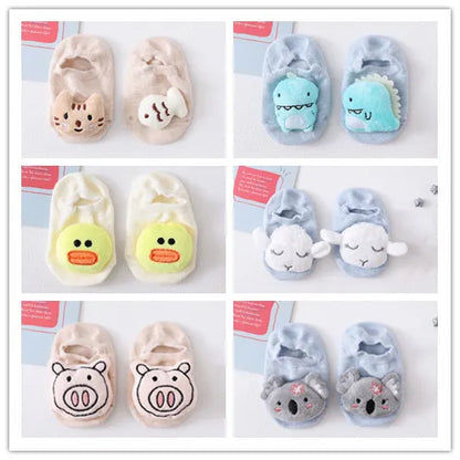 Baby Toddlers Home Floor Non-slip Dispensing Socks Cartoon Doll Cotton