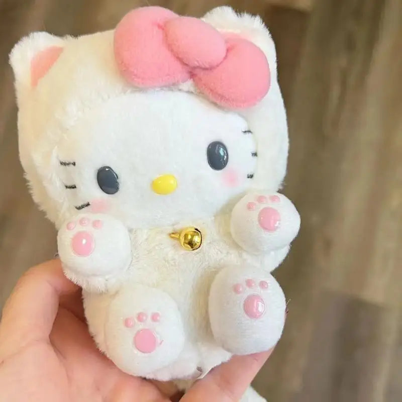 Hello Kitty Plush Doll Toy Kawaii Anime Cartoon Bow Kt Cat Cute