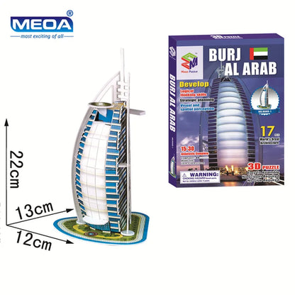 40 Style World Famous Architecture Building 3D Puzzle Model