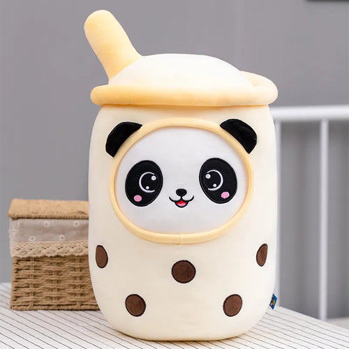 NEW Cute Cartoon Bubble Tea Plush Toy Stuffed Food Milk Tea Soft Doll