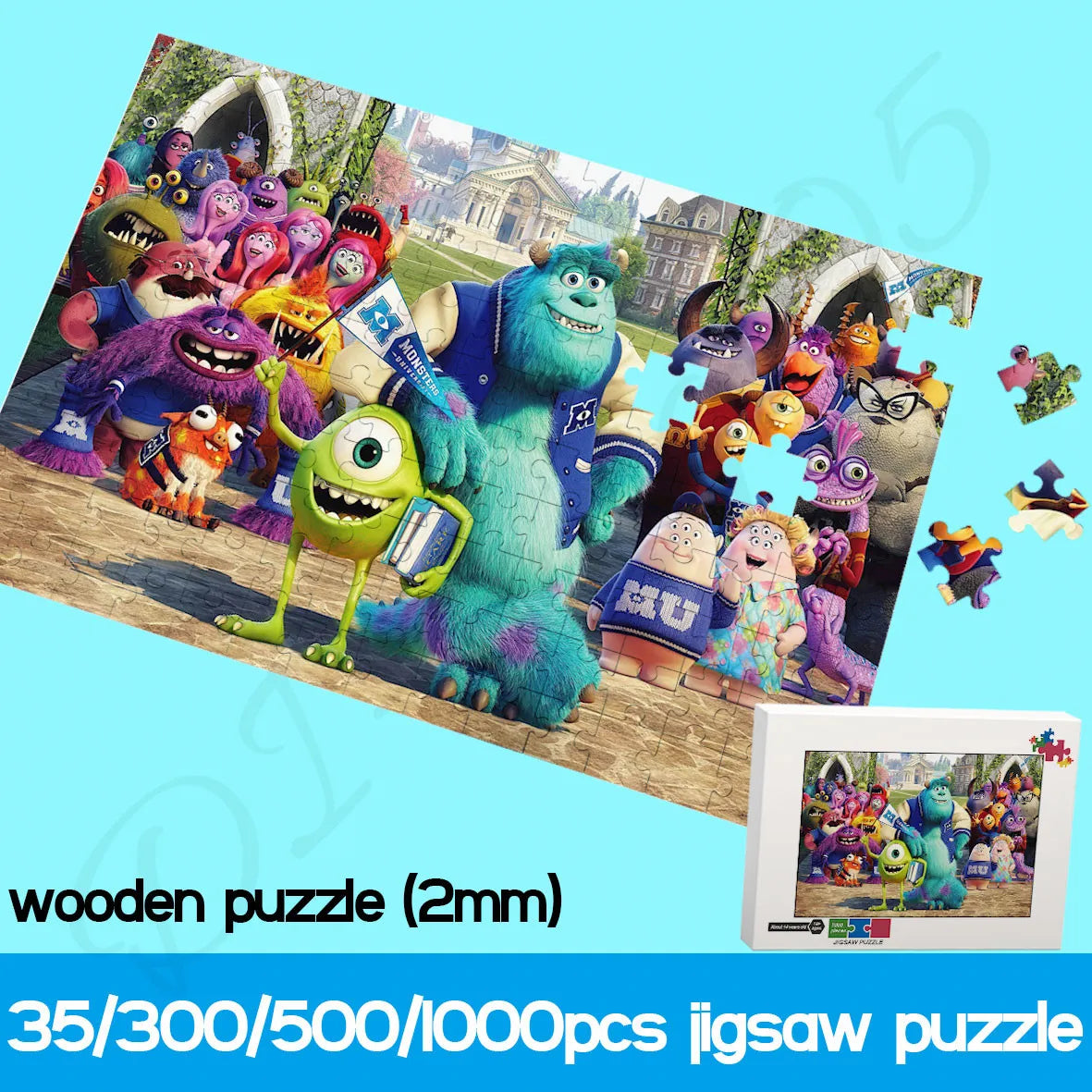 Monsters University Puzzles for Kids and Adults Disney Classic Cartoon