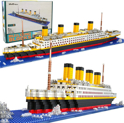 Titanic Micro Mini Building Blocks Set, 1860Pcs Titanic Toy Ship Model