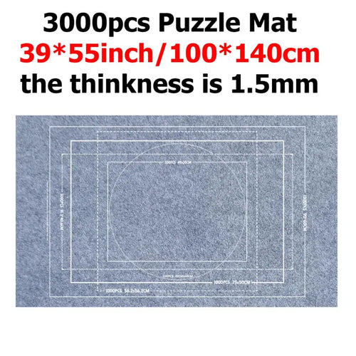 1500-3000pcs Felt Puzzle Mat Set 3color Available Puzzle Playing