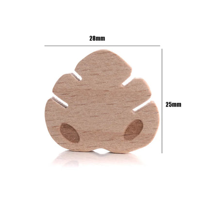 10Pcs Beach Wood Baby Beads Animal Shape Wooden Newborn Teething Ring