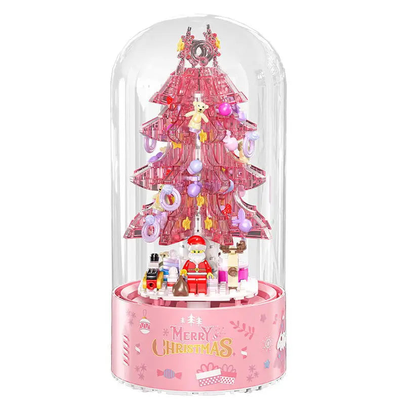 Merry Christmas Music Box Christmas Tree Building Blocks DIY Doll