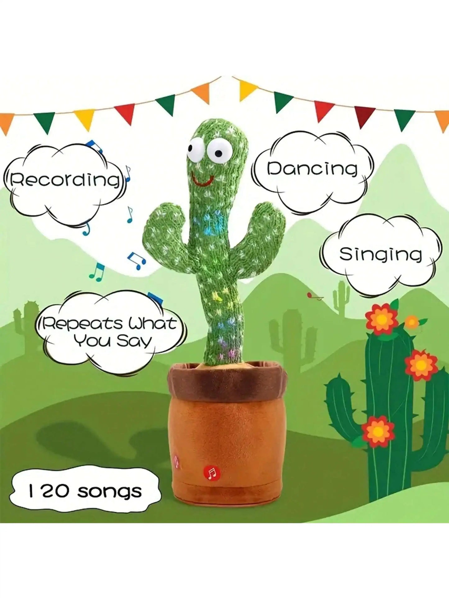 1pc-Dancing Talking Cactus Toys For Baby Boys And Girls, Singing