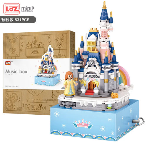 LOZ Blocks New Year Goods Building Bricks Christmas Tree Music Box