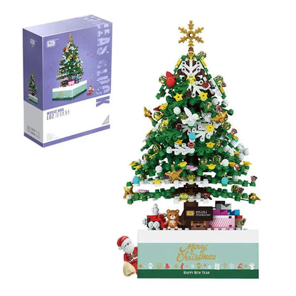 LOZ Blocks New Year Goods Building Bricks Christmas Tree Music Box