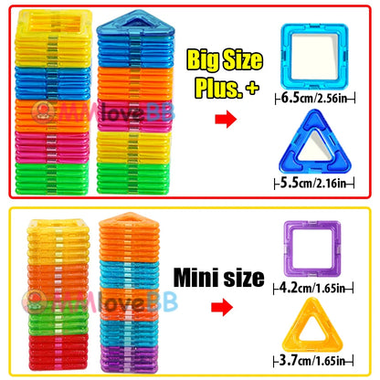 Magnetic Building Blocks Big Size and Mini Size DIY Magnets Toys for