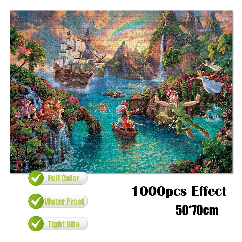 Disney Anime Educational Kids Toys Jigsaw Puzzles 35/300/500/1000