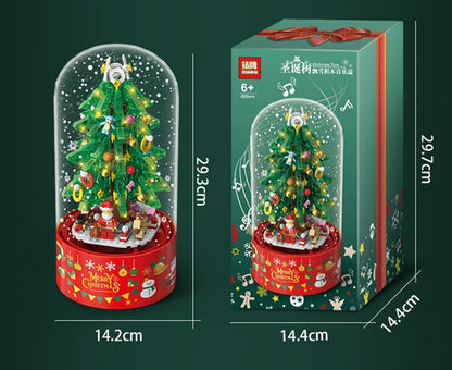 Building Blocks Merry Christmas Music Box Christmas Tree  DIY Doll