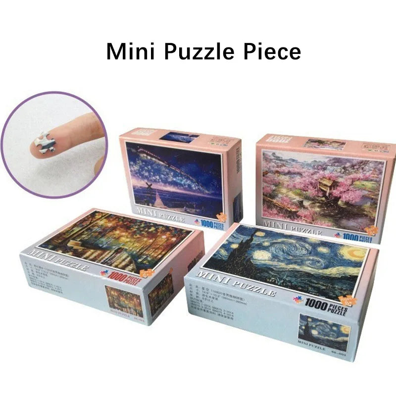 MaxRenard Mini Jigsaw Puzzle 1000 Pieces for Adults Van Gogh The