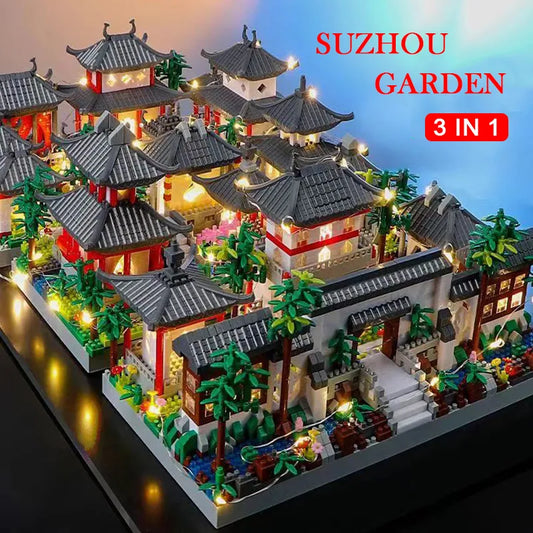 China Suzhou Classic Garden Series Famous Building Block Set 1800Pcs