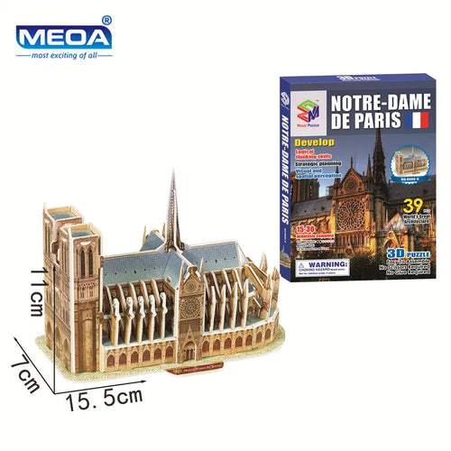 40 Style World Famous Architecture Building 3D Puzzle Model