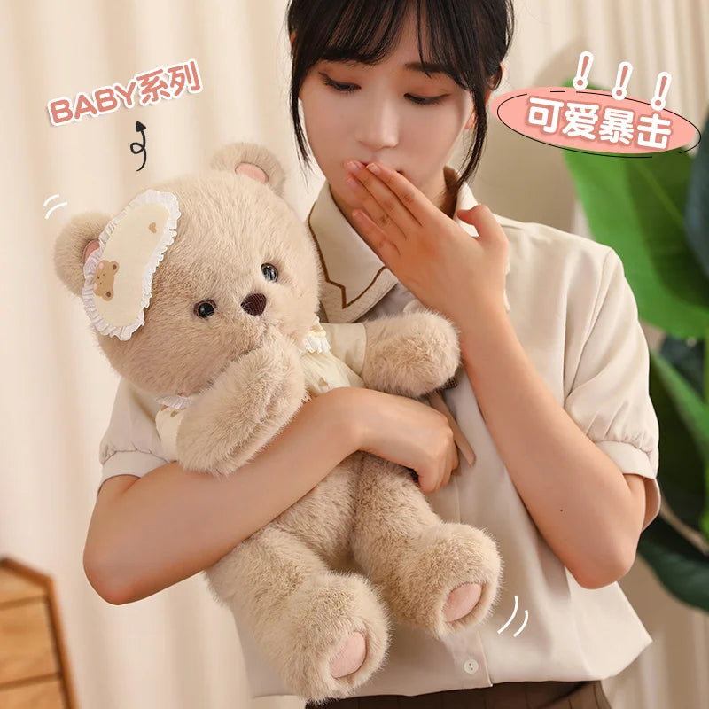 45cm Cute Bow Cat And Bear Plush Toys Doll Pillow Stuffed Toy Stuffed