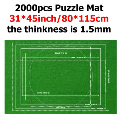 1500-3000pcs Felt Puzzle Mat Set 3color Available Puzzle Playing