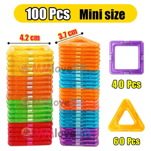 Magnetic Building Blocks Big Size and Mini Size DIY Magnets Toys for