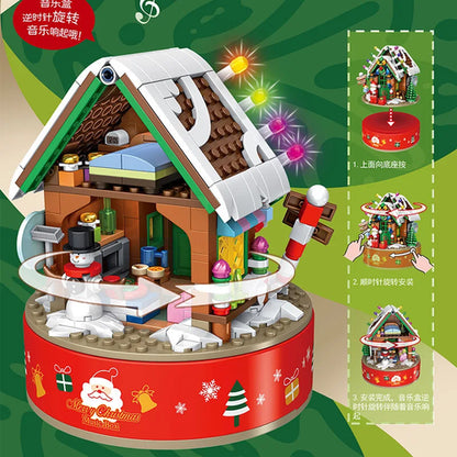 Merry Christmas Lighting Tree Building Blocks Bricks Creative Music