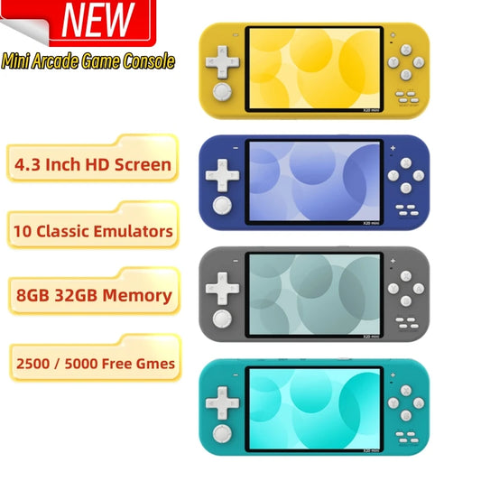 Fashion Mini Portable Game Console With Games 4.3 Inch HD Screen 8GB