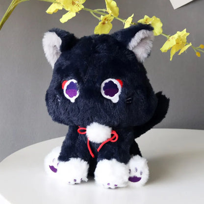 Game Genshin Black Scaramouche Cat Fluffy Impact Wanderer Pet Plush