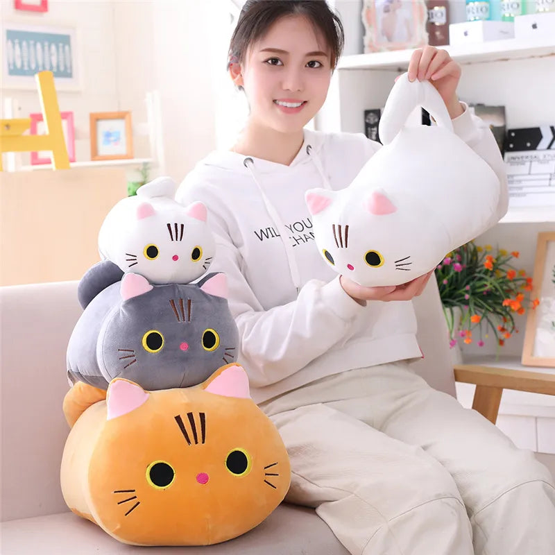 25CM Little Size Soft Animal Cartoon Pillow Cute Cat Plush Toy Stuffed