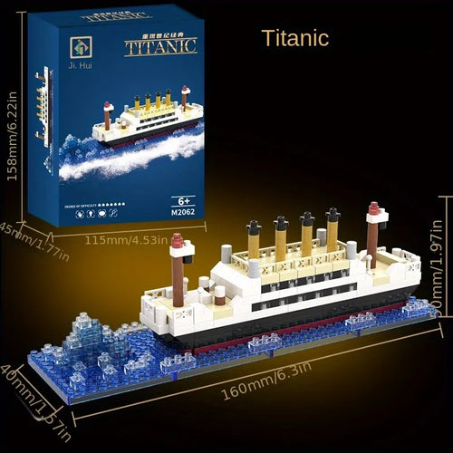 Building block assembly toy Titanic giant boy girl puzzle cruise ship