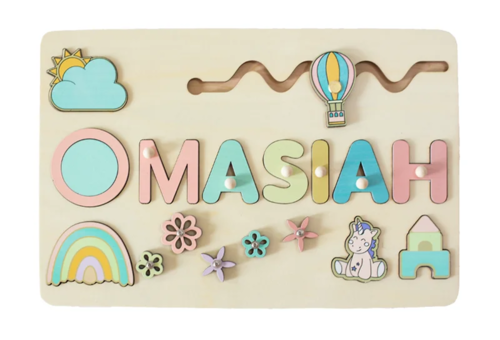 Personalized Name Puzzle for Kids Personalized Selection of Wooden