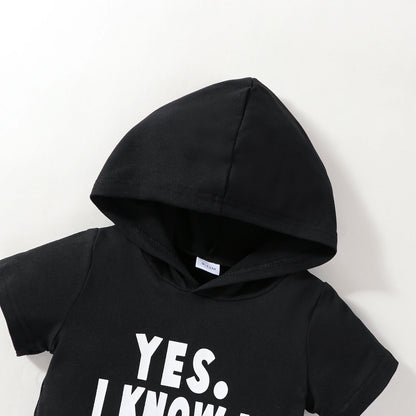 Baby Boys Casual "Yes I Know I Look Like My Daddy" Short Sleeve Hooded