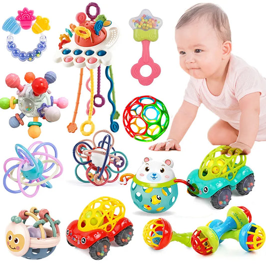 Baby Rattles Toys Newborn Sensory Teether Baby Development Games