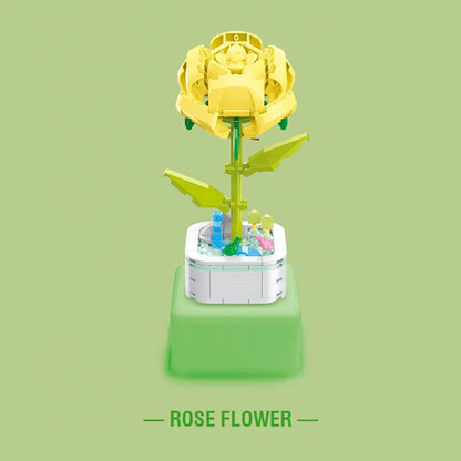 Bouquet Building Block Kit Diy Assembly Flowers Blocks Sunflower Rose