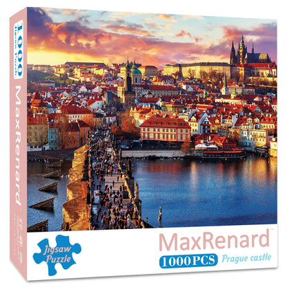 MaxRenard Jigsaw Puzzle 1000 Pieces for Adult Czech Prague Castle