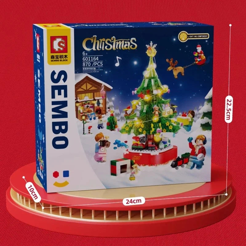 SEMBO Christmas Gift Party Music Box Building Blocks Kawaii Indoor