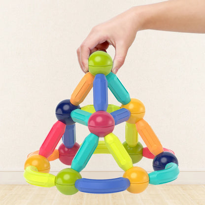 Magnetic Building Sticks Blocks Toy For Toddlers Montessori Stem