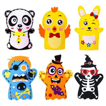 Stuffed Plush Animals Toys Hand Finger Story Puppet Handmade DIY Dolls