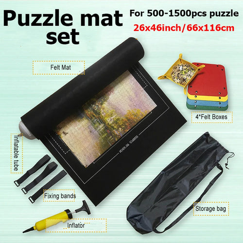 1500-3000pcs Felt Puzzle Mat Set 3color Available Puzzle Playing