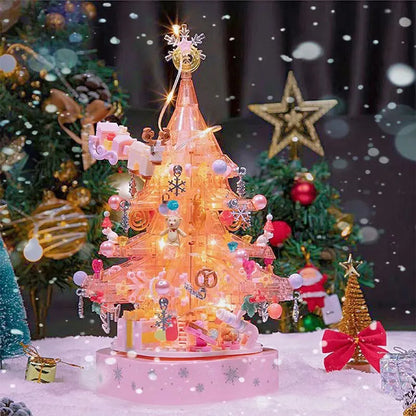 Creative Merry Christmas Tree Music Box With Led Ligths Building