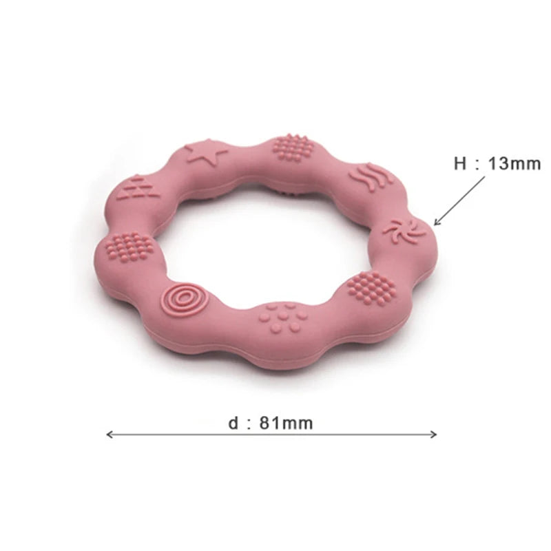 Baby Silicone Teethers Food Grade Newborn Pacifier Relief Design