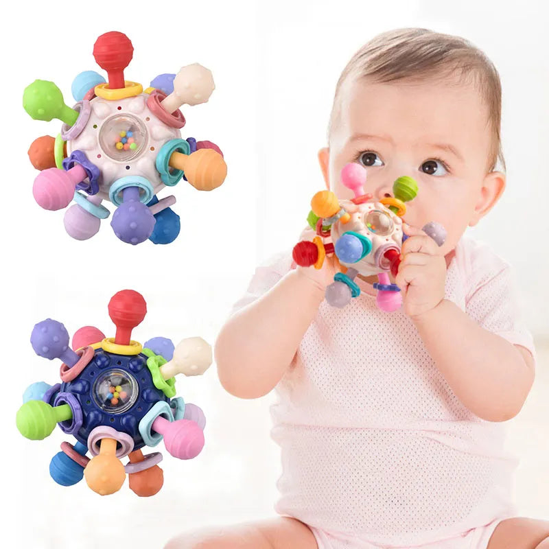 Baby Toys 0 12 Months Rotating Rattle Ball Grasping Activity Baby