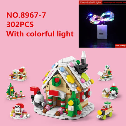 6 In 1 Upgraded Christmas Series Building Blocks Set With Light