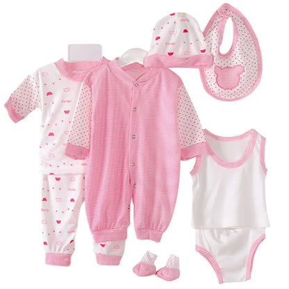 8PCS Newborn Baby Clothing Set Cotton Infant Boy Clothes Spring Autumn