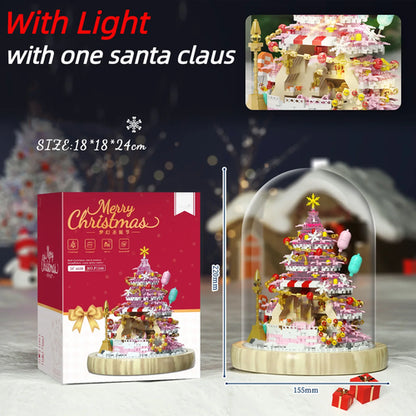 Christmas Series Building Blocks Toys for Children Xmas Gift Music Box