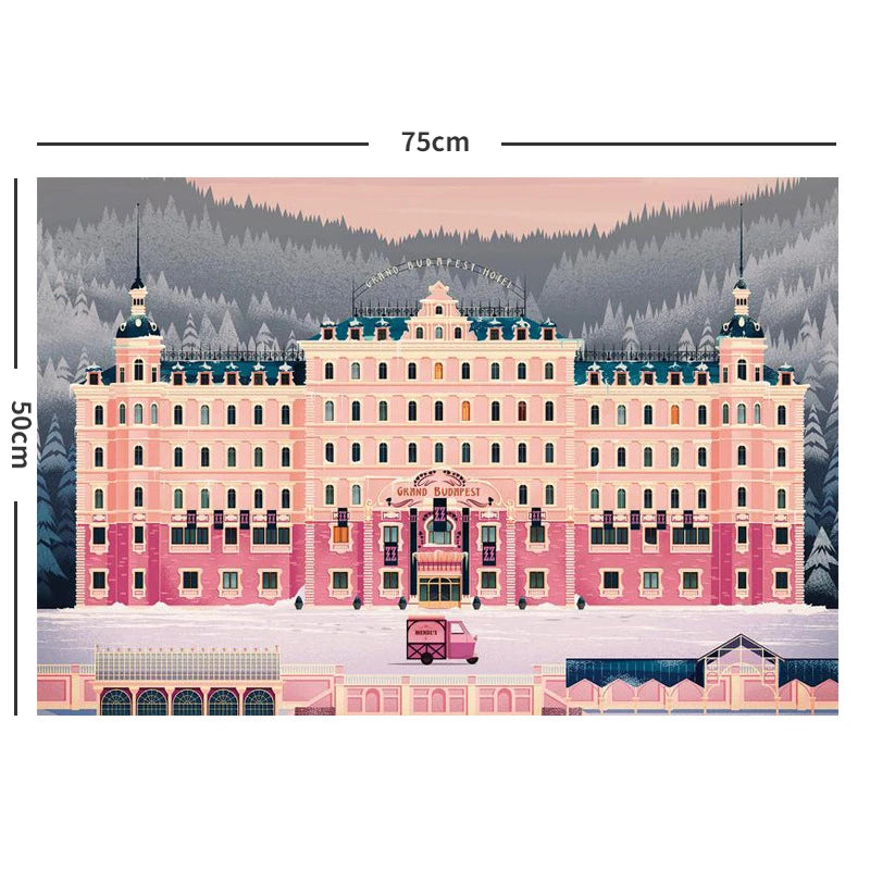 Adult 1000 Pieces Puzzle Budapest Hotel Cure High Difficulty