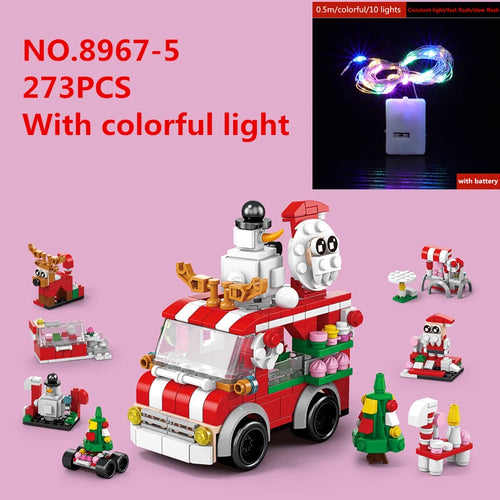 6 In 1 Upgraded Christmas Series Building Blocks Set With Light