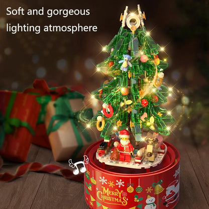 Building Blocks Merry Christmas Music Box Christmas Tree  DIY Doll