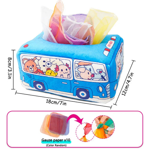 Baby Montessori Boxes Baby Toys Infant Pull Along Magic Tissue Box